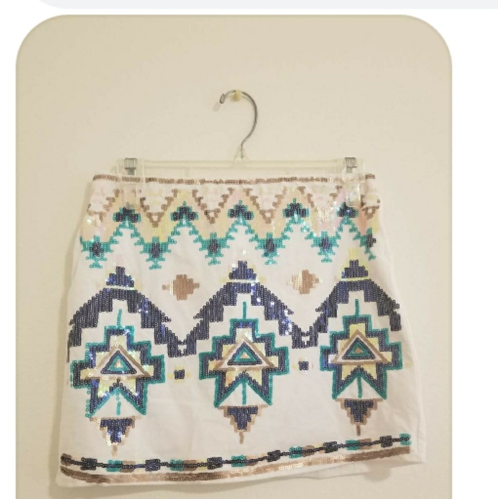 Sequin Aztec skirt